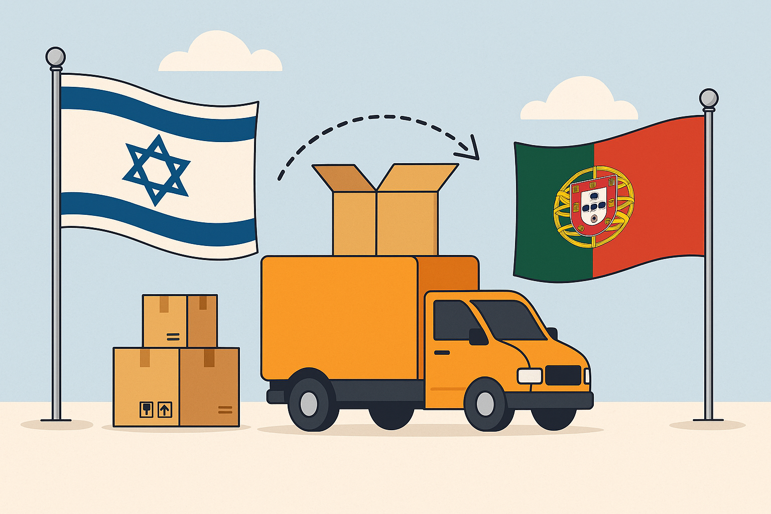 רילוקיישן לפורטוגל – הובלת תכולת בית
